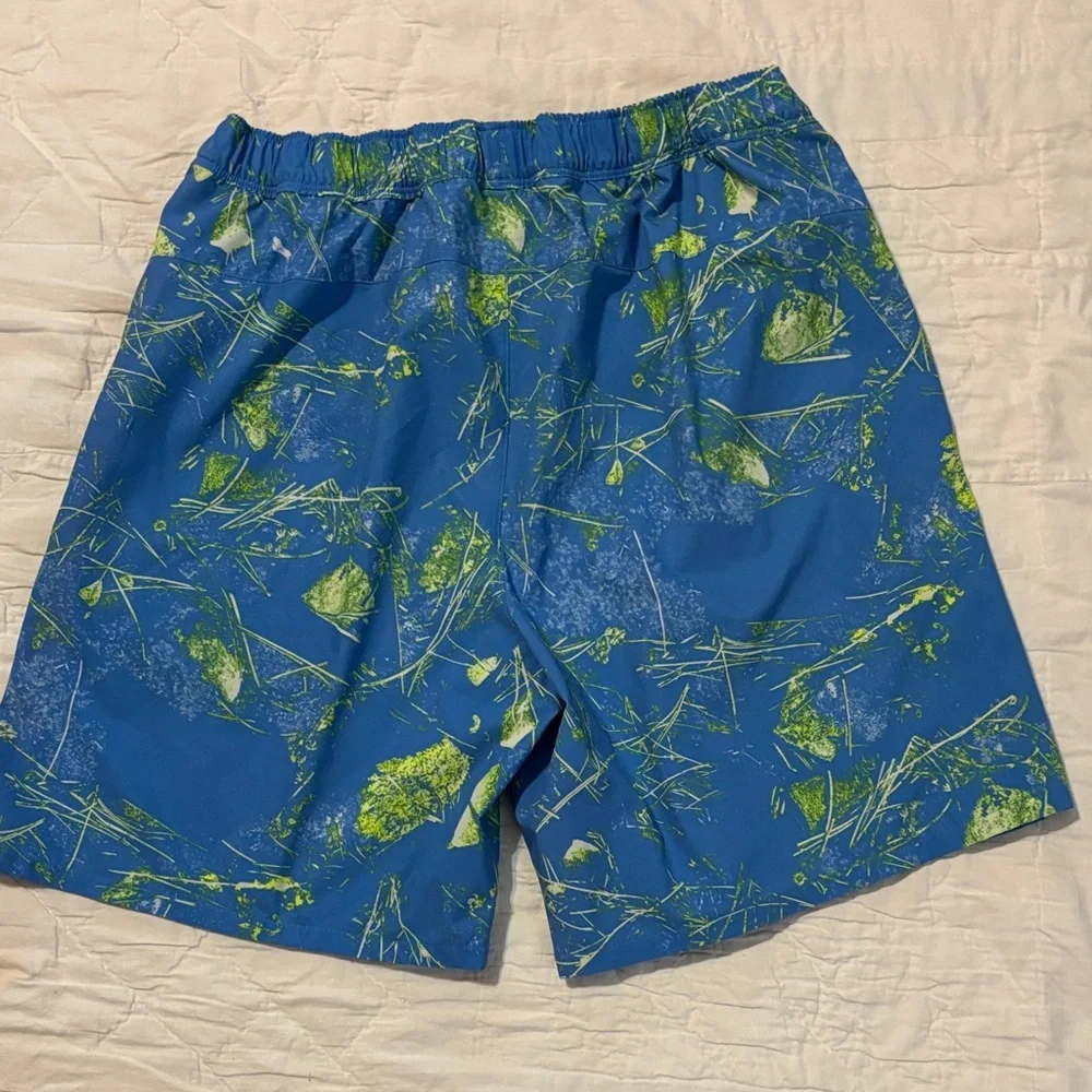 The North Face Blue and‎ Green Swim Trunks